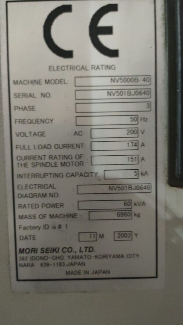 MORI SEIKI NV 5000 B/40 - anno 2003 - immagine 9